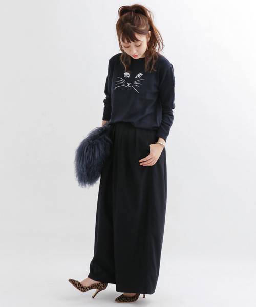 URBAN RESEARCH Sonny Label（アーバンリサーチサニーレーベル）の「Sonny Label ネコプリントニットプルオーバー（ニット/セーター・レディース・ネイビー/ピンク/グレー・FREE）」の21枚目の写真