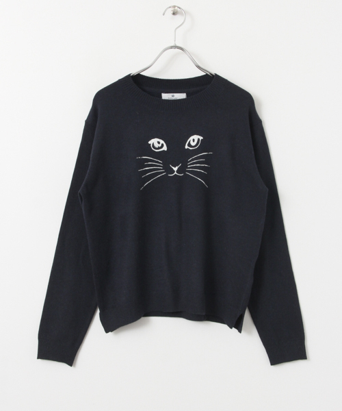 URBAN RESEARCH Sonny Label（アーバンリサーチサニーレーベル）の「Sonny Label ネコプリントニットプルオーバー（ニット/セーター・レディース・ネイビー/ピンク/グレー・FREE）」の19枚目の写真