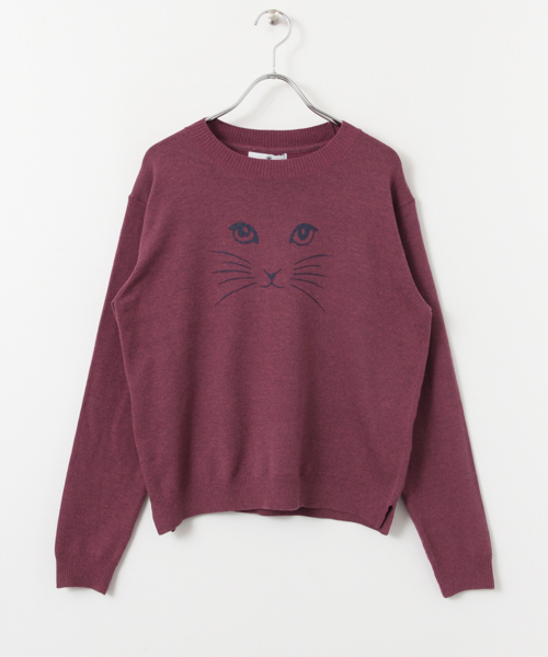 URBAN RESEARCH Sonny Label（アーバンリサーチサニーレーベル）の「Sonny Label ネコプリントニットプルオーバー（ニット/セーター・レディース・ネイビー/ピンク/グレー・FREE）」の8枚目の写真