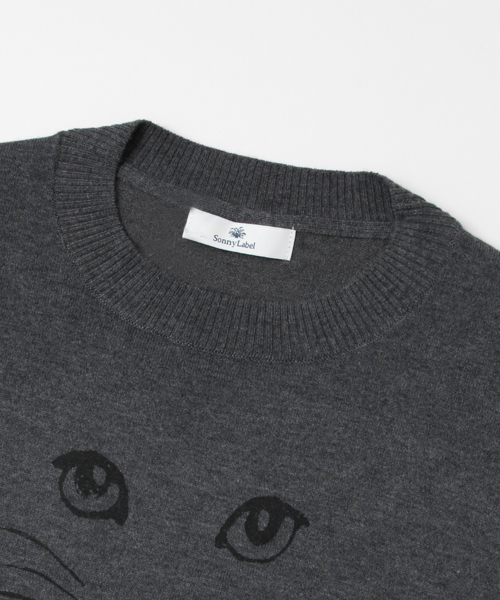 URBAN RESEARCH Sonny Label（アーバンリサーチサニーレーベル）の「Sonny Label ネコプリントニットプルオーバー（ニット/セーター・レディース・ネイビー/ピンク/グレー・FREE）」の9枚目の写真