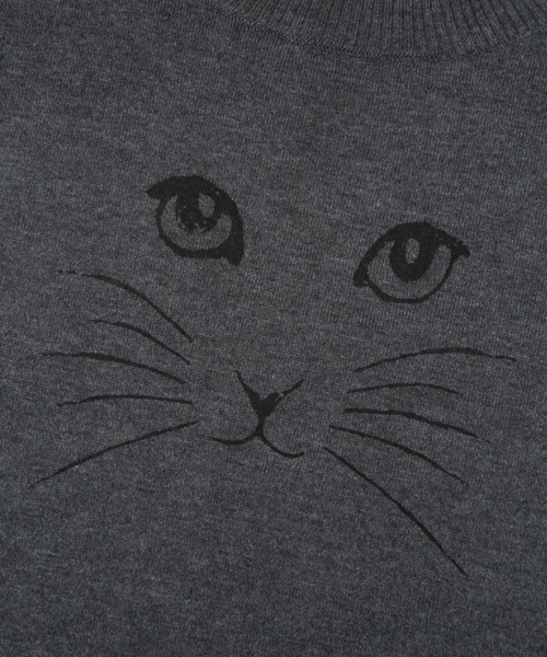 URBAN RESEARCH Sonny Label（アーバンリサーチサニーレーベル）の「Sonny Label ネコプリントニットプルオーバー（ニット/セーター・レディース・ネイビー/ピンク/グレー・FREE）」の12枚目の写真