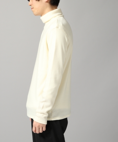 HARE(ハレ)の「タートルスムースニットソー(HARE)(ニット/セーター・メンズ・ホワイト/ブラウン/ワインレッド/ブラック・SMALL/LARGE/MEDIUM)」の9枚目の写真