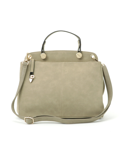 laboratory work（ラボラトリーワーク）の「ヌバック2WAYハンドバック（ハンドバッグ・レディース・レッド/ミント/グレイッシュベージュ・フリー）」の2枚目の写真