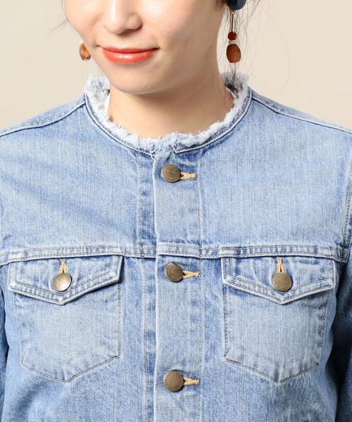 RED CARD TOKYO（レッドカード）の「＜RED CARD＞カットオフ Gジャケット ◆（デニムジャケット・レディース・ネイビー・1）」の6枚目の写真