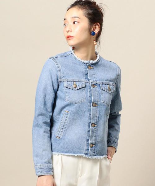 RED CARD TOKYO（レッドカード）の「＜RED CARD＞カットオフ Gジャケット ◆（デニムジャケット・レディース・ネイビー・1）」の10枚目の写真