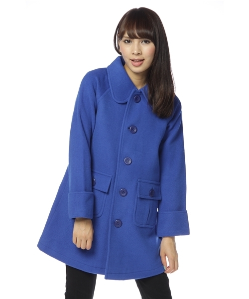 X-girl（エックスガール）の「WOOL A-LINE COAT（ピーコート）」 - WEAR