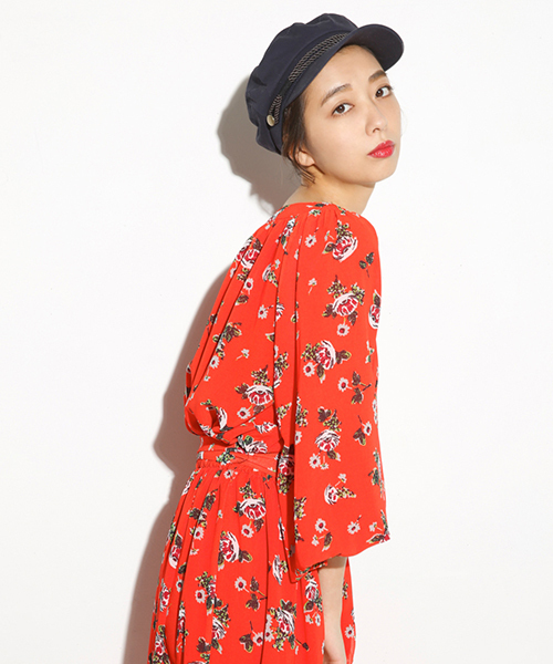 SLY（スライ）の「FLORAL OP（ワンピース・レディース・ブルー/レッド/グリーン・1/2）」の3枚目の写真