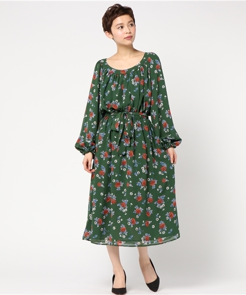 SLY（スライ）の「FLORAL OP（ワンピース・レディース・ブルー/レッド/グリーン・1/2）」の10枚目の写真