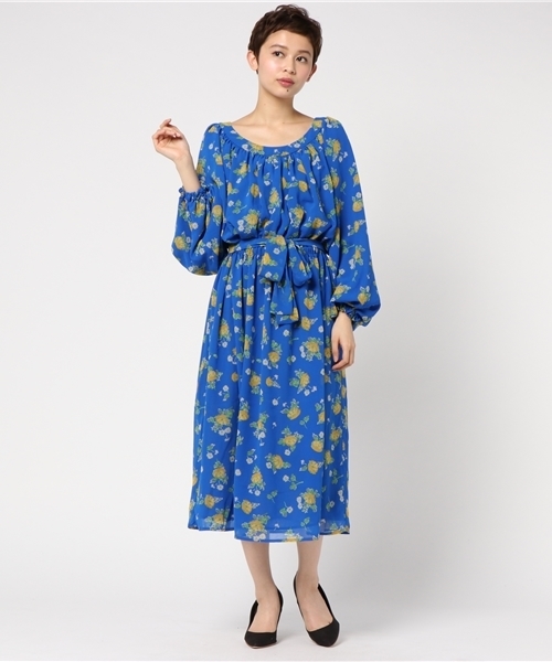 SLY（スライ）の「FLORAL OP（ワンピース・レディース・ブルー/レッド/グリーン・1/2）」の11枚目の写真