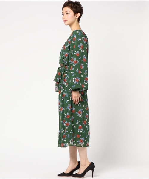 SLY（スライ）の「FLORAL OP（ワンピース・レディース・ブルー/レッド/グリーン・1/2）」の4枚目の写真