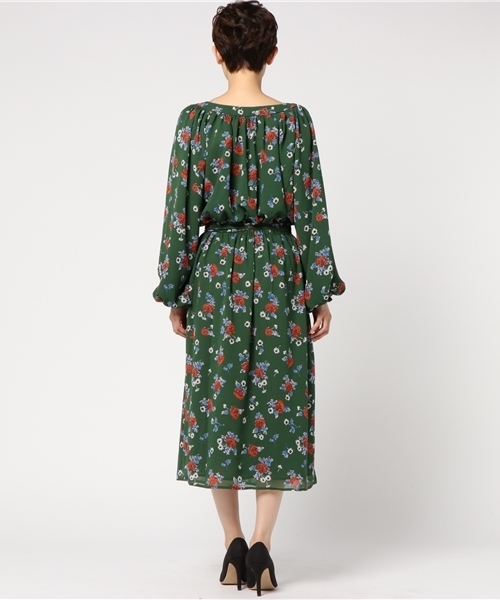 SLY（スライ）の「FLORAL OP（ワンピース・レディース・ブルー/レッド/グリーン・1/2）」の5枚目の写真