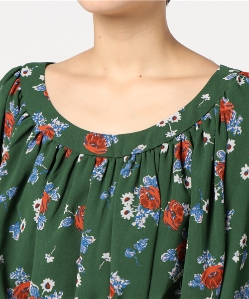 SLY（スライ）の「FLORAL OP（ワンピース・レディース・ブルー/レッド/グリーン・1/2）」の6枚目の写真