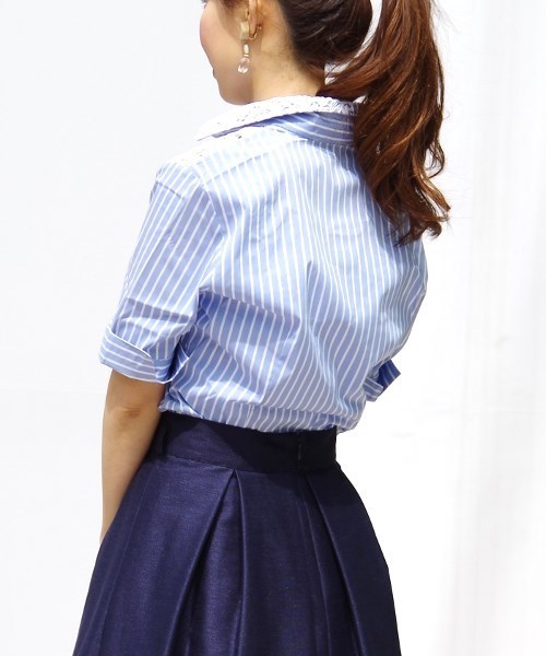 NARACAMICIE（ナラカミーチェ）の「ミラノストライプレースコンビ