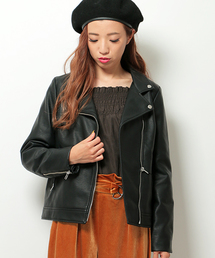 VENCEEXCHANGE | 合皮ライダースブルゾン(ライダースジャケット)