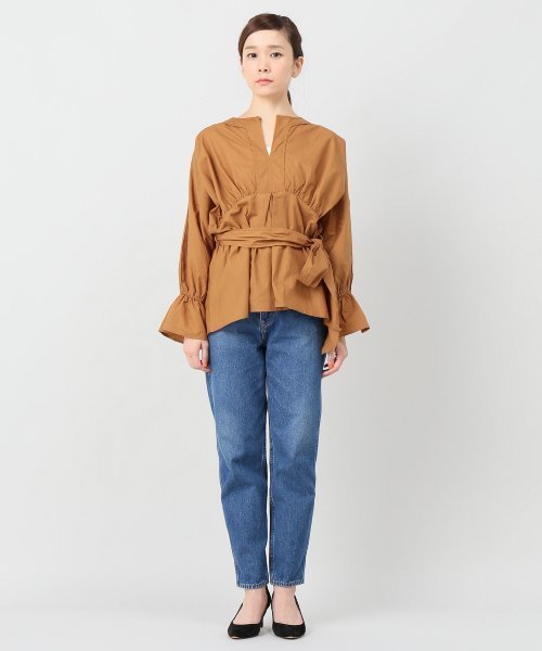 plage（プラージュ）の「NE QUITTEZ PAS リボンシャツ◆（シャツ/ブラウス・レディース・キャメル・FREE）」の4枚目の写真