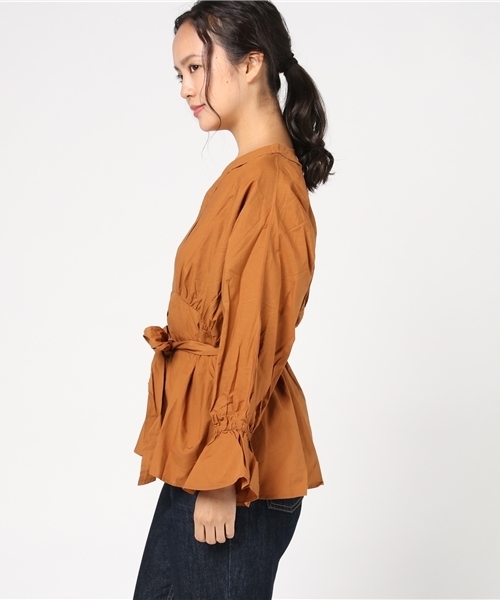 plage（プラージュ）の「NE QUITTEZ PAS リボンシャツ◆（シャツ/ブラウス・レディース・キャメル・FREE）」の6枚目の写真