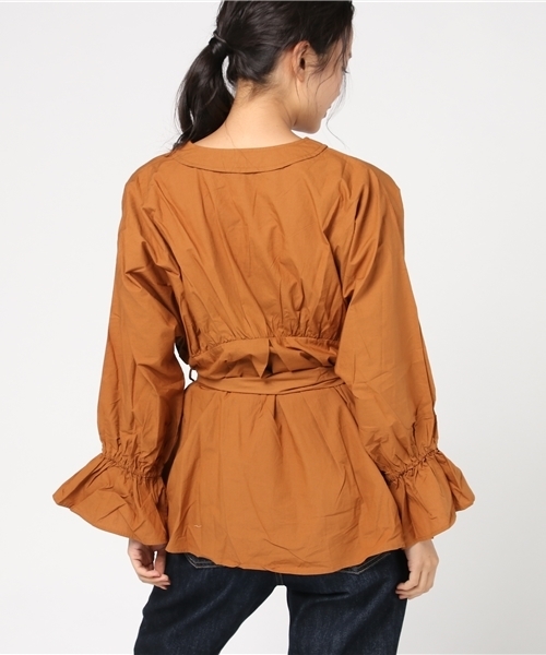 plage（プラージュ）の「NE QUITTEZ PAS リボンシャツ◆（シャツ/ブラウス・レディース・キャメル・FREE）」の7枚目の写真