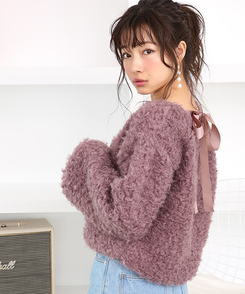 もこもこ　トップス OUTLET-SALE もこもこ プードル トップス HUIT 全3色｜hit841-0041【1