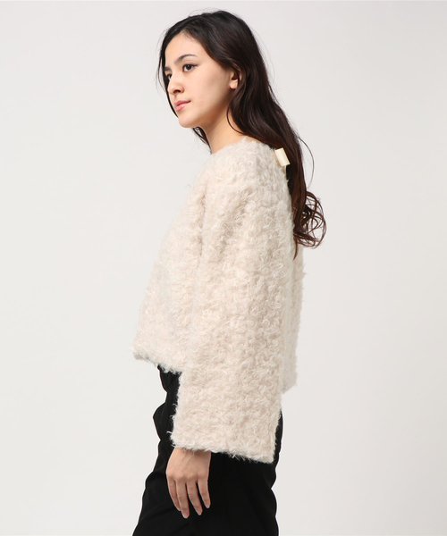 one after another NICE CLAUP(ワンアフターアナザーナイスクラップ)の「もこもこトップス(Tシャツ/カットソー・レディース・ベージュ/パープル/アイボリー・FREE)」の17枚目の写真