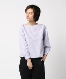 NATURAL BEAUTY BASIC | 《BLUE》ストライプパフスリーブブラウス(シャツ/ブラウス)