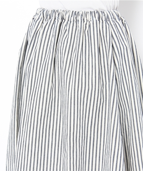 BEAMS BOY（ビームスボーイ）の「BEAMS BOY / インディゴ ストライプ サーキュラー 1051CL（スカート・レディース・ホワイト・ONE SIZE）」の5枚目の写真