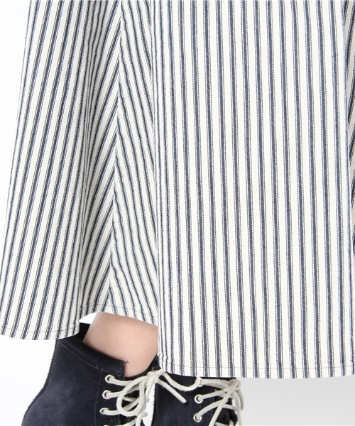 BEAMS BOY（ビームスボーイ）の「BEAMS BOY / インディゴ ストライプ サーキュラー 1051CL（スカート・レディース・ホワイト・ONE SIZE）」の6枚目の写真