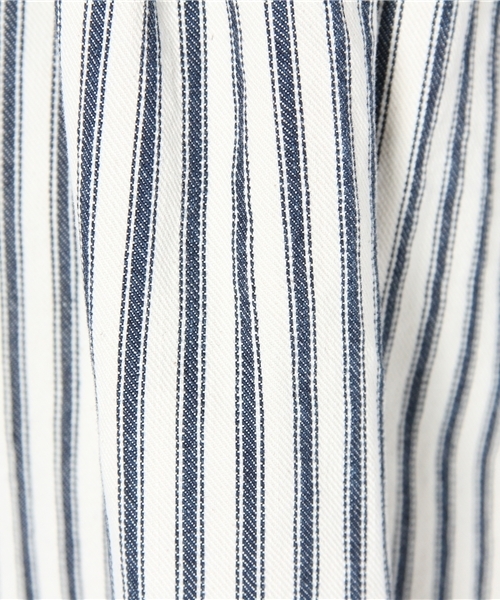 BEAMS BOY（ビームスボーイ）の「BEAMS BOY / インディゴ ストライプ サーキュラー 1051CL（スカート・レディース・ホワイト・ONE SIZE）」の7枚目の写真