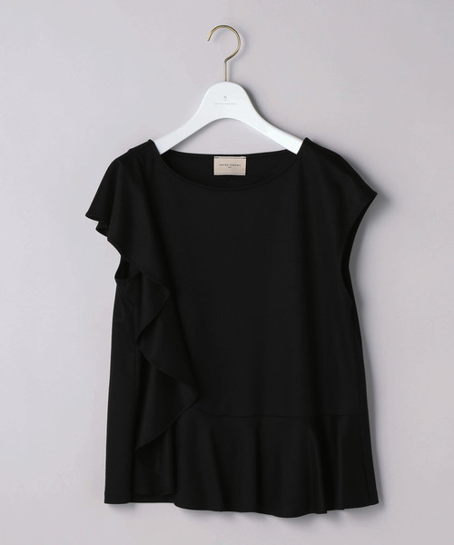 フリル カットソー 黒　ドット　ユナイテッドアローズ フリル カットソー 黒 ドット ユナイテッドアローズ