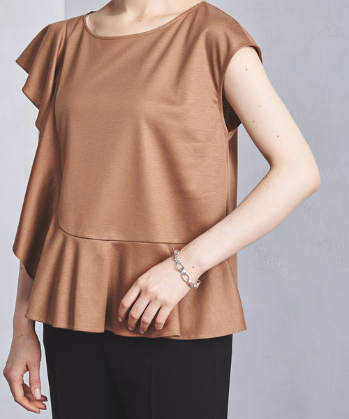 フリル カットソー 黒　ドット　ユナイテッドアローズ フリル カットソー 黒 ドット ユナイテッドアローズ