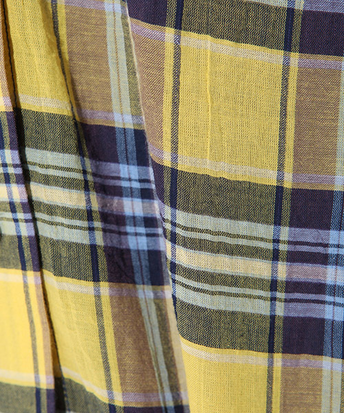 LIPSTAR（リップスター）の「チュニックチェックシャツ（シャツ/ブラウス・レディース・ブラウン系その他/イエロー系その他/レッド系その他・M）」の7枚目の写真