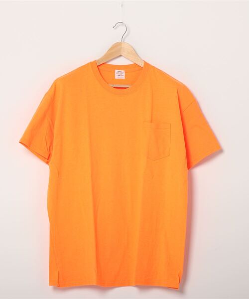 TOWNCRAFT(タウンクラフト)の「【WEB限定】TOWN CRAFT/タウンクラフト 6 OZ JERSEY POCKET SS TEE(Tシャツ/カットソー)」|オレンジ