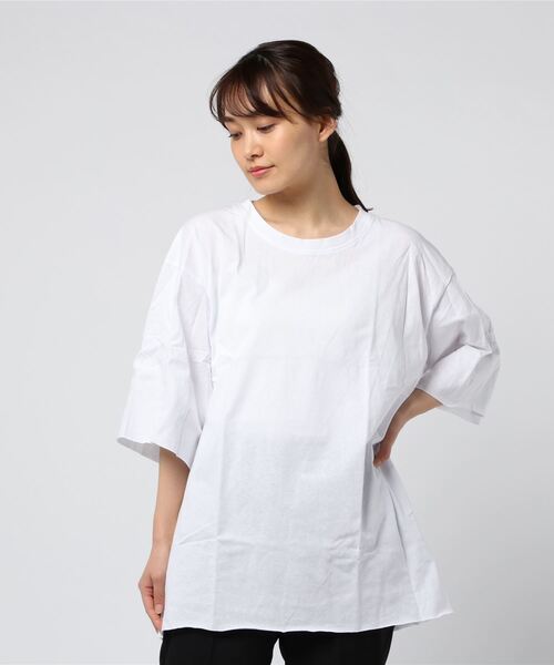 STYLEBLOCK(スタイルブロック)の「ビッグシルエットカットソー(Tシャツ/カットソー・レディース・ホワイト/ブラック/グレー/ピンク/ブルー/パープル・XL/M/L)」の2枚目の写真