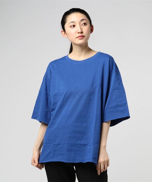 STYLEBLOCK(スタイルブロック)の「ビッグシルエットカットソー(Tシャツ/カットソー・レディース・ホワイト/ブラック/グレー/ピンク/ブルー/パープル・XL/M/L)」の4枚目の写真