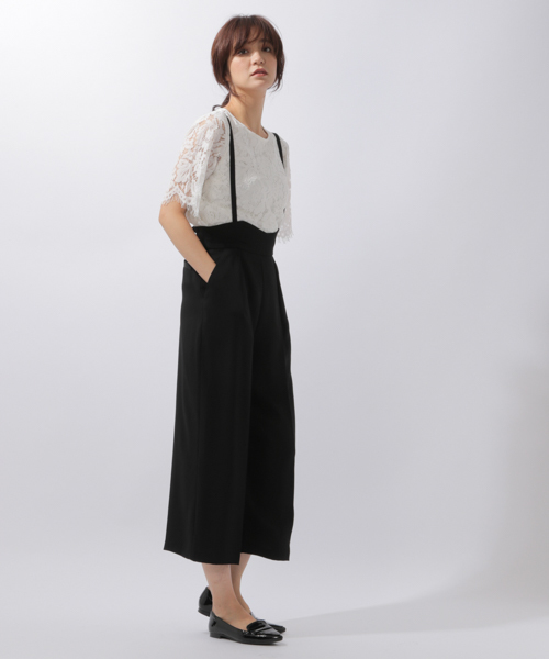 laboratory work(ラボラトリーワーク)の「コードレースプルオーバー(Tシャツ/カットソー・レディース・ブラック/ホワイト・MEDIUM)」の5枚目の写真