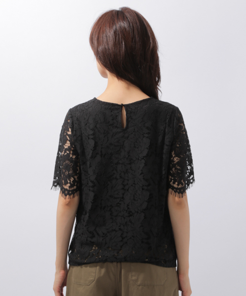 laboratory work(ラボラトリーワーク)の「コードレースプルオーバー(Tシャツ/カットソー・レディース・ブラック/ホワイト・MEDIUM)」の10枚目の写真