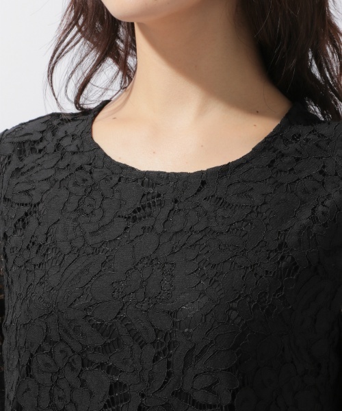 laboratory work(ラボラトリーワーク)の「コードレースプルオーバー(Tシャツ/カットソー・レディース・ブラック/ホワイト・MEDIUM)」の12枚目の写真