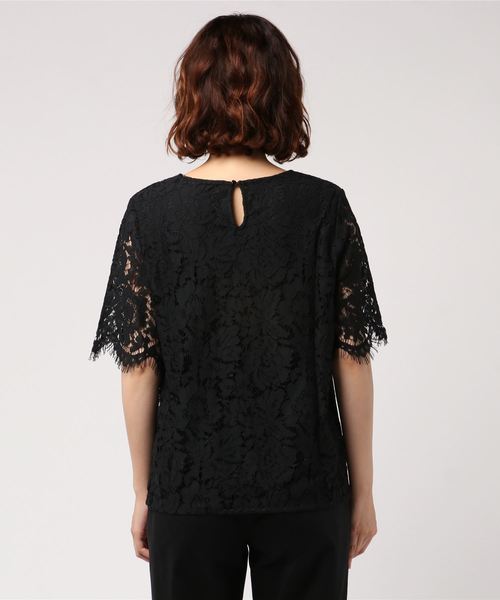 laboratory work(ラボラトリーワーク)の「コードレースプルオーバー(Tシャツ/カットソー・レディース・ブラック/ホワイト・MEDIUM)」の4枚目の写真