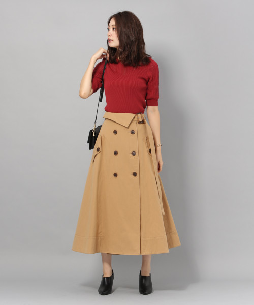 Andemiu（アンデミュウ）の「スカシガラニット813885（ニット/セーター・レディース・ネイビー/ボルドー/マスタード・FREE）」の4枚目の写真