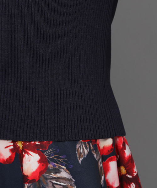 Andemiu（アンデミュウ）の「スカシガラニット813885（ニット/セーター・レディース・ネイビー/ボルドー/マスタード・FREE）」の12枚目の写真