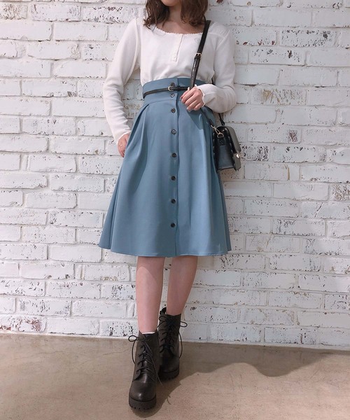 one after another NICE CLAUP(ワンアフターアナザーナイスクラップ)の「膝丈レトロフレアスカート(スカート・レディース・ブルー/イエロー/チェック・FREE)」の10枚目の写真