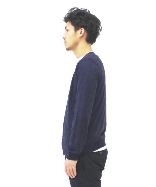 JOURNAL STANDARD（ジャーナルスタンダード）の「★R/N Vネックカーディガン_ #（カーディガン/ボレロ・メンズ・マスタード/ブラック/ネイビー/グレー・LARGE/MEDIUM）」の6枚目の写真