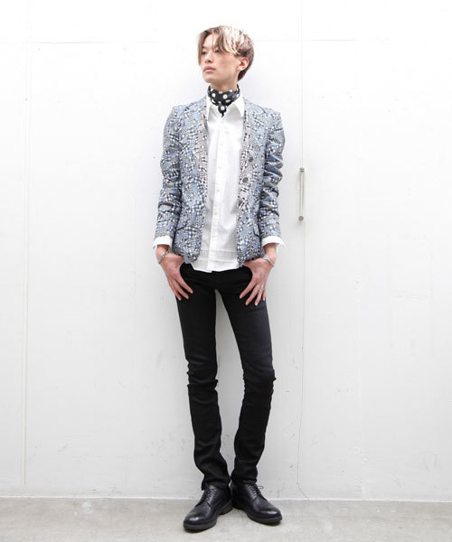 MIDWEST(ミッドウエスト)の「ANREALAGE × MIDWEST別注 ダブルレイヤードシャツ(シャツ/ブラウス・メンズ・ホワイト/ネイビー・MEDIUM/LARGE)」の14枚目の写真