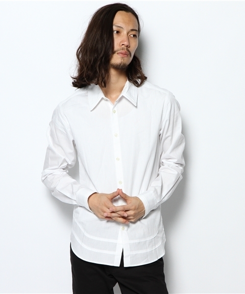 MIDWEST(ミッドウエスト)の「ANREALAGE × MIDWEST別注 ダブルレイヤードシャツ(シャツ/ブラウス・メンズ・ホワイト/ネイビー・MEDIUM/LARGE)」の15枚目の写真