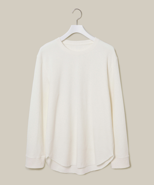 ADAM ET ROPE'(アダムエロペ)の「ワッフルレイヤードTシャツ(Tシャツ/カットソー・メンズ・ホワイト・L/M)」の7枚目の写真