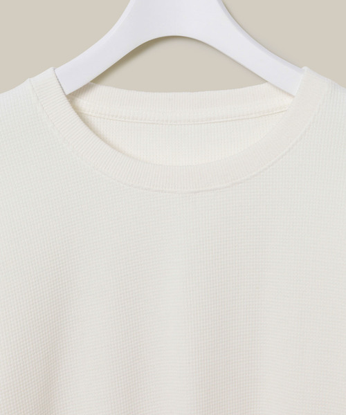 ADAM ET ROPE'(アダムエロペ)の「ワッフルレイヤードTシャツ(Tシャツ/カットソー・メンズ・ホワイト・L/M)」の4枚目の写真