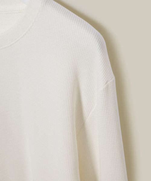 ADAM ET ROPE'(アダムエロペ)の「ワッフルレイヤードTシャツ(Tシャツ/カットソー・メンズ・ホワイト・L/M)」の3枚目の写真
