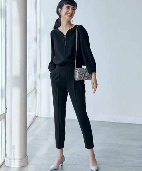 グリーンレーベルリラクシング セットアップ パウダリードレープ ストレッチ L green label relaxing（グリーンレーベルリラクシング）の「[手洗い