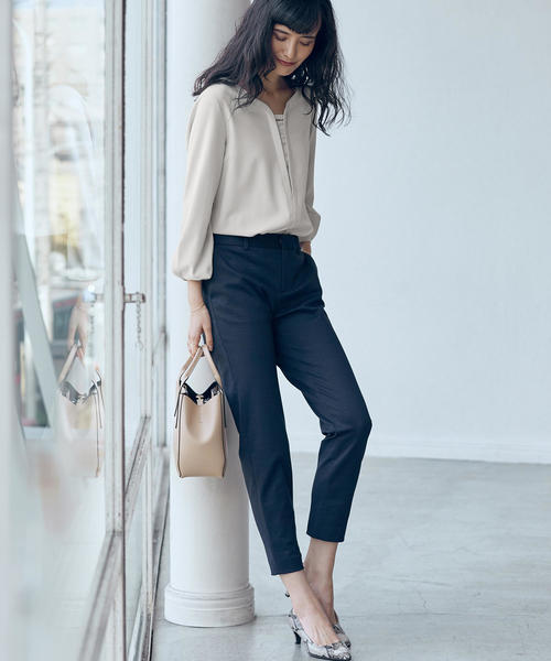 グリーンレーベルリラクシング 34 ネイビー　手洗い可能/パウダリードレープ グリーンレーベルリラクシング 34 ネイビー 手洗い可能/パウダリードレープ