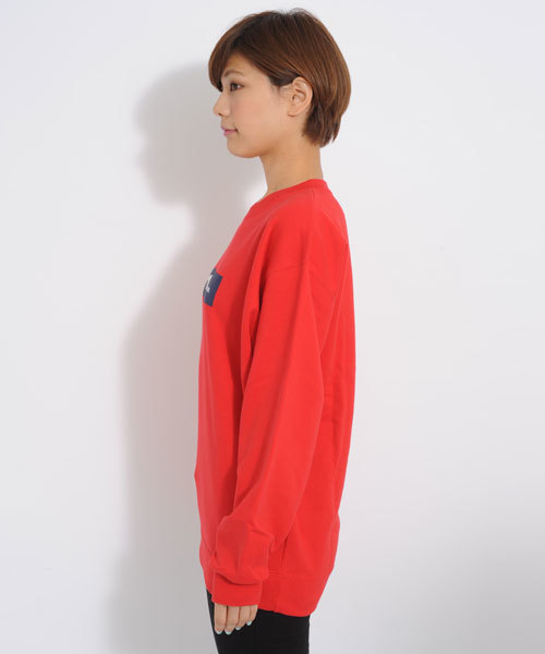 MILKFED.（ミルクフェド）の「SWEAT CREW TOP BAR（スウェット・レディース・アッシュグレー/レッド/ネイビー・ONE SIZE）」の8枚目の写真
