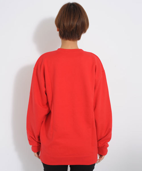 MILKFED.（ミルクフェド）の「SWEAT CREW TOP BAR（スウェット・レディース・アッシュグレー/レッド/ネイビー・ONE SIZE）」の4枚目の写真